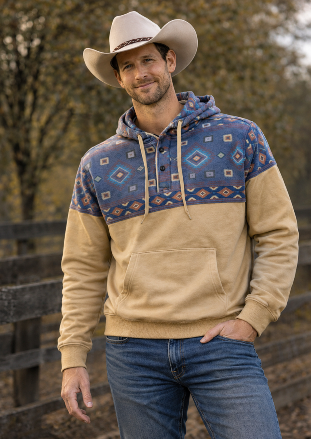 Men's Western Pullover Hoodie | Style MH-261303