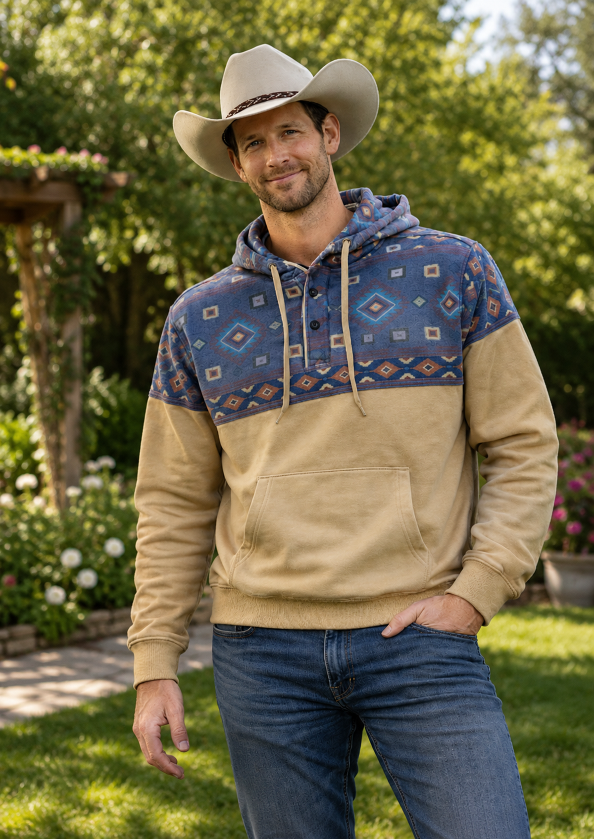 Men's Western Pullover Hoodie | Style MH-261303