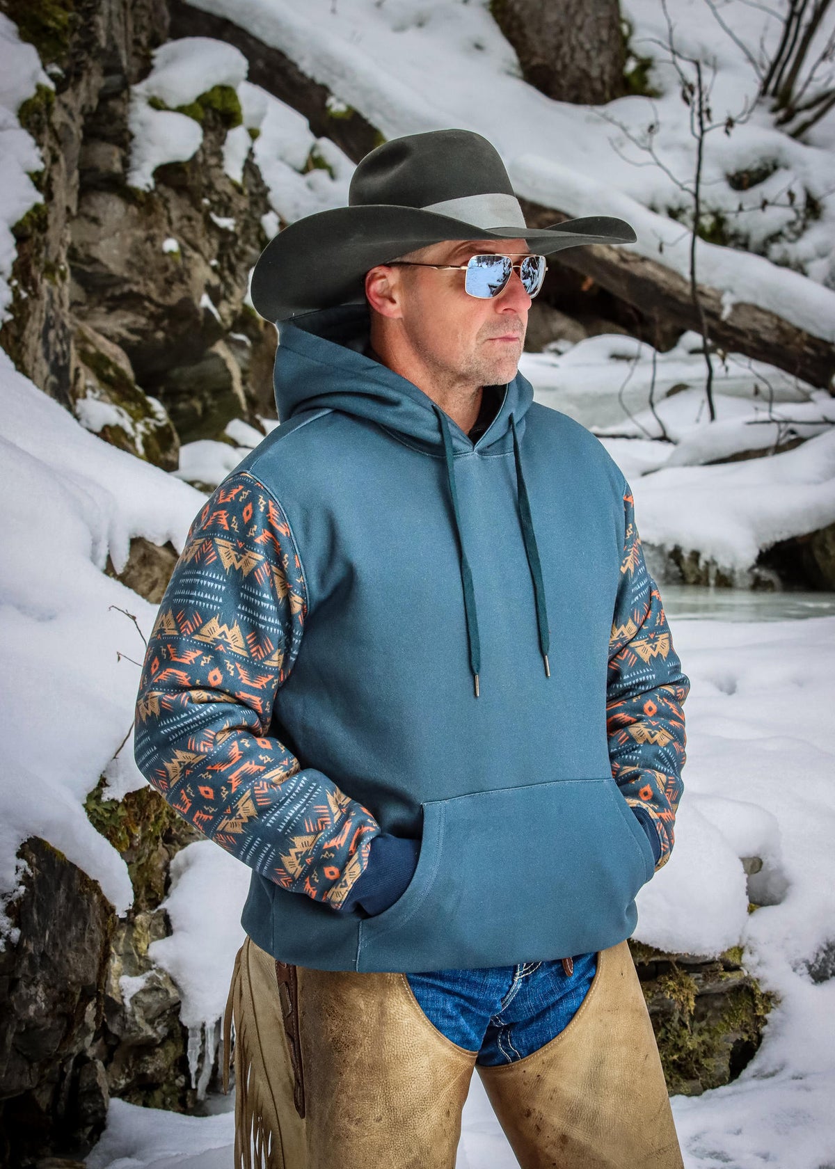 Men's Western Pullover Hoodie | Style MH26010