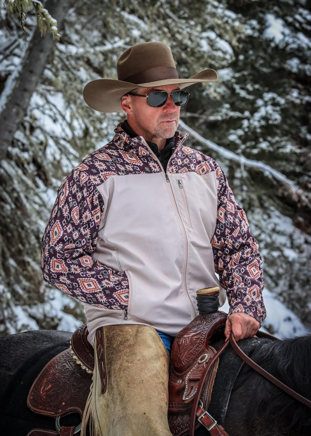 Men's Western Softshell Jacket | Style MJJ-26012