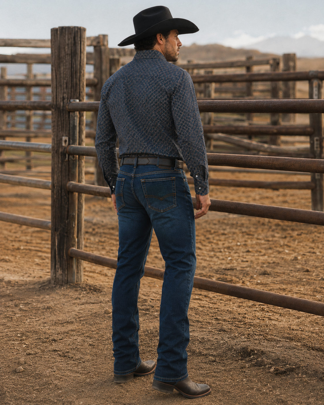 Men's Western Snap Shirt with Stretch | Style ML-2607