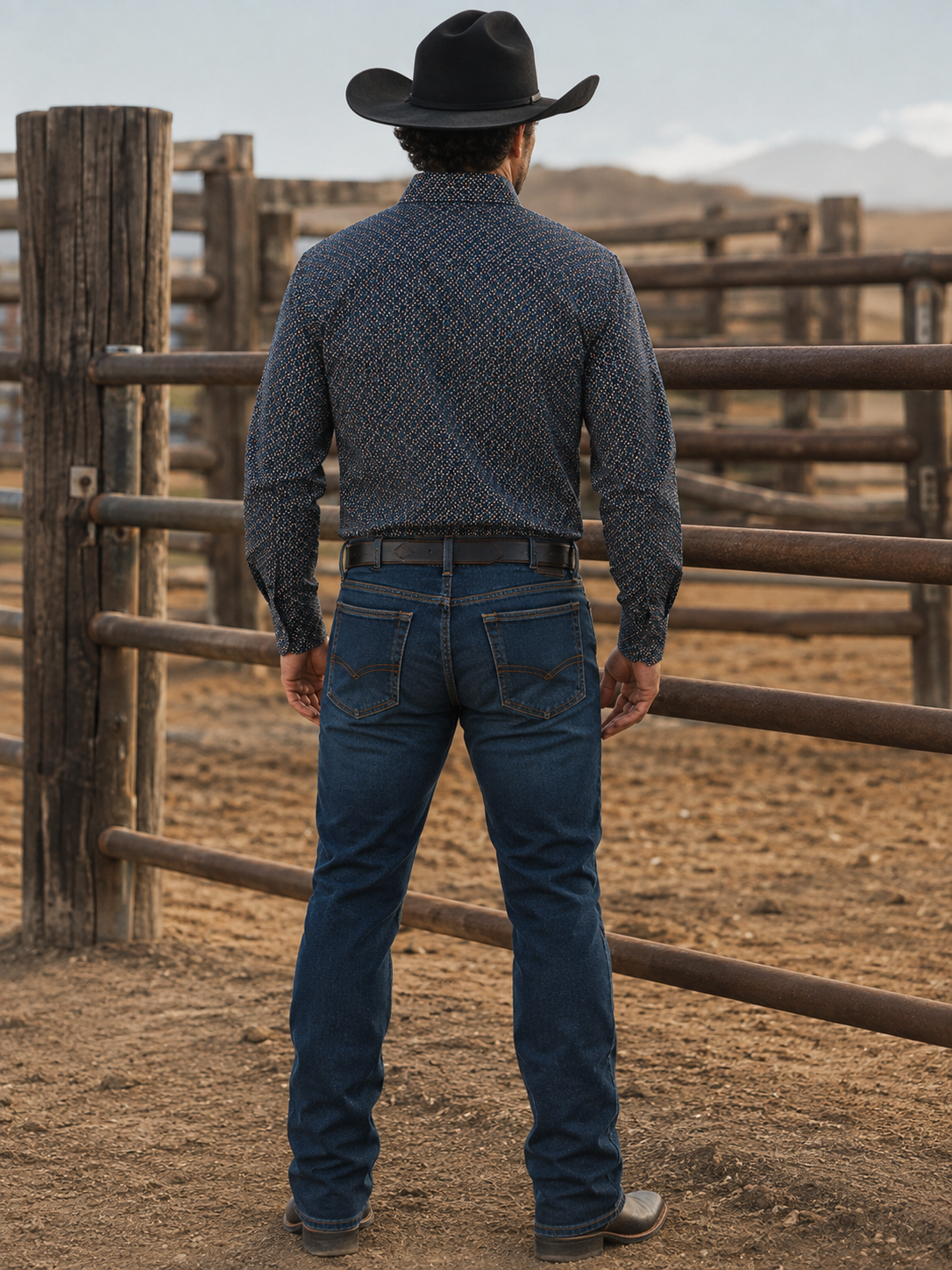 Men's Western Snap Shirt with Stretch | Style ML-2607
