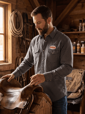 Men's Western Snap Shirt with Stretch | Style ML-2607
