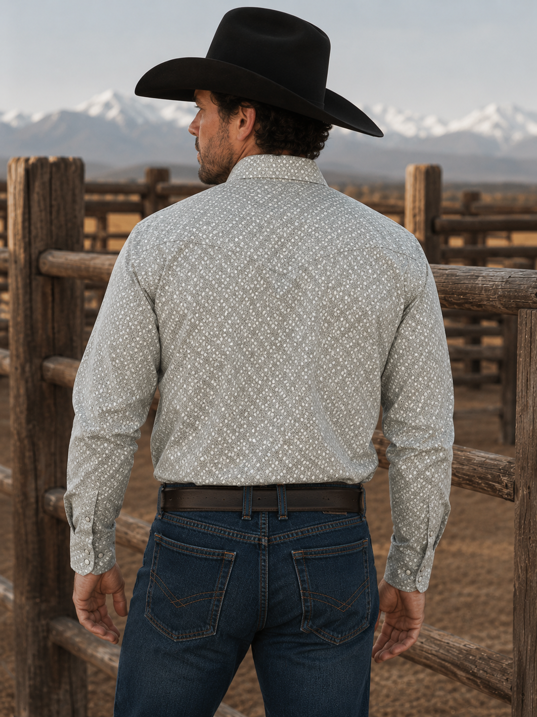 Men's Premium Cotton Western Snap Shirt | Style ML-2610