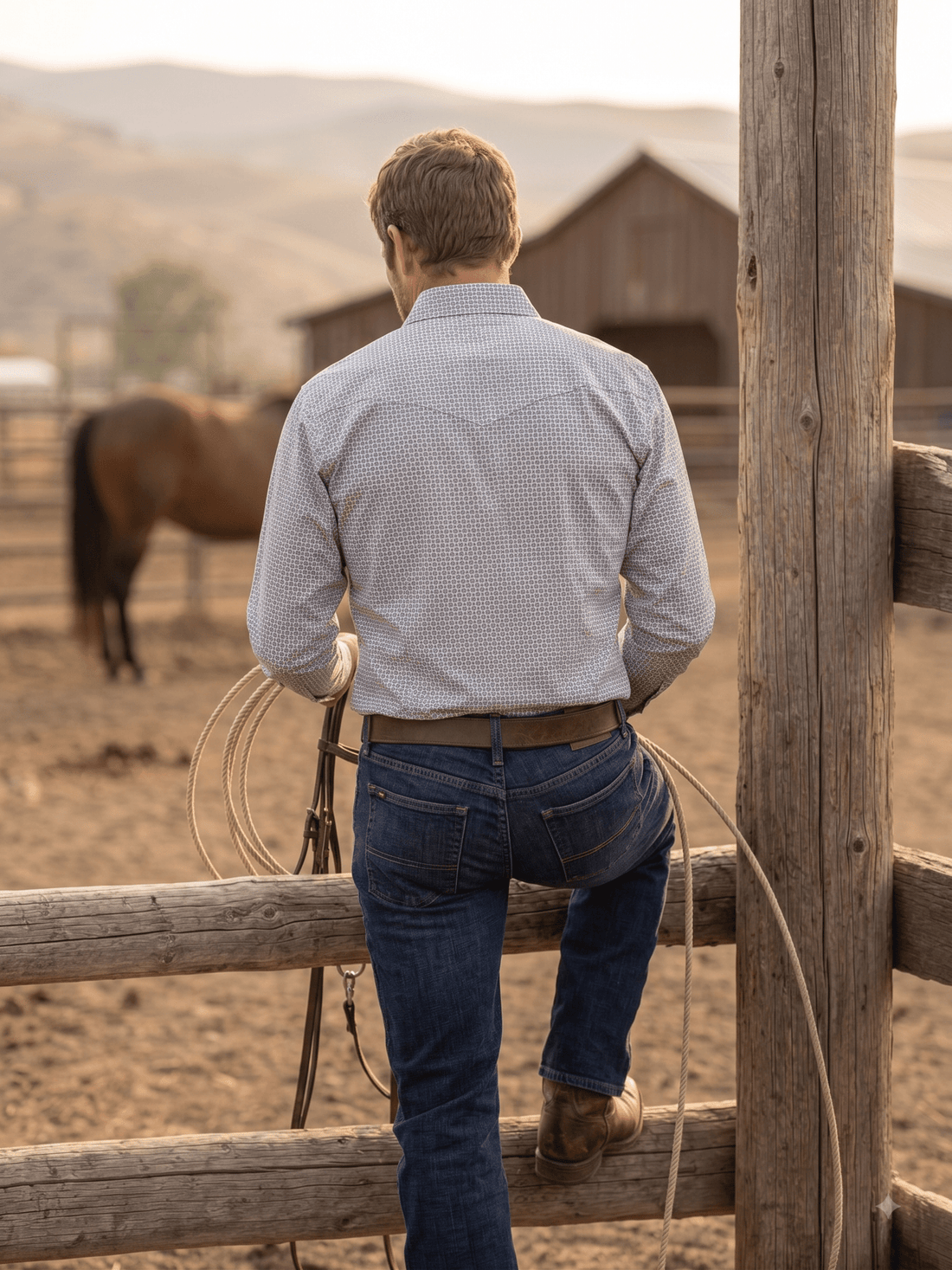 Men's Western Snap Shirt with Stretch | Style ML-2612
