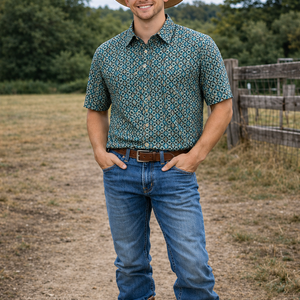 Men's Western Knit Polo with Snaps.MP-202
