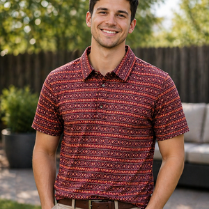 Men's Western Knit Polo with Snaps.MP-204