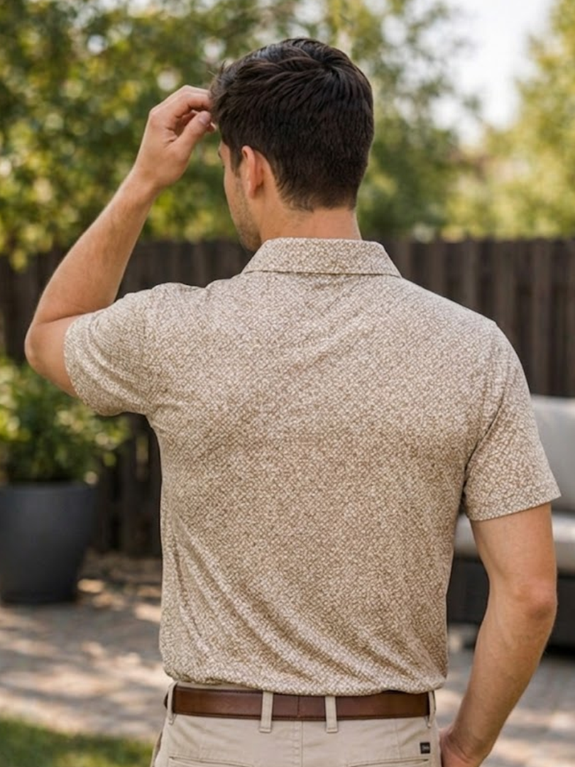 Men's Western Knit Polo with Snaps.MP-205
