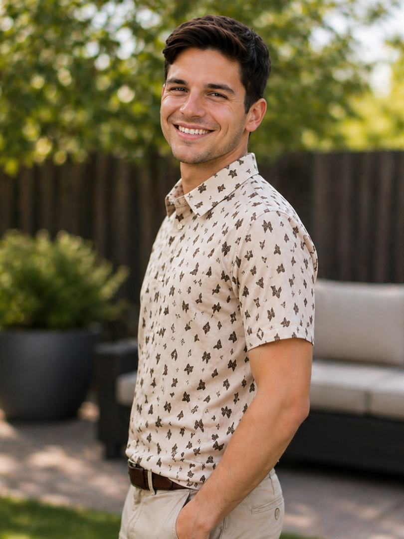 Men's Western Knit Polo with Snaps.MP-206