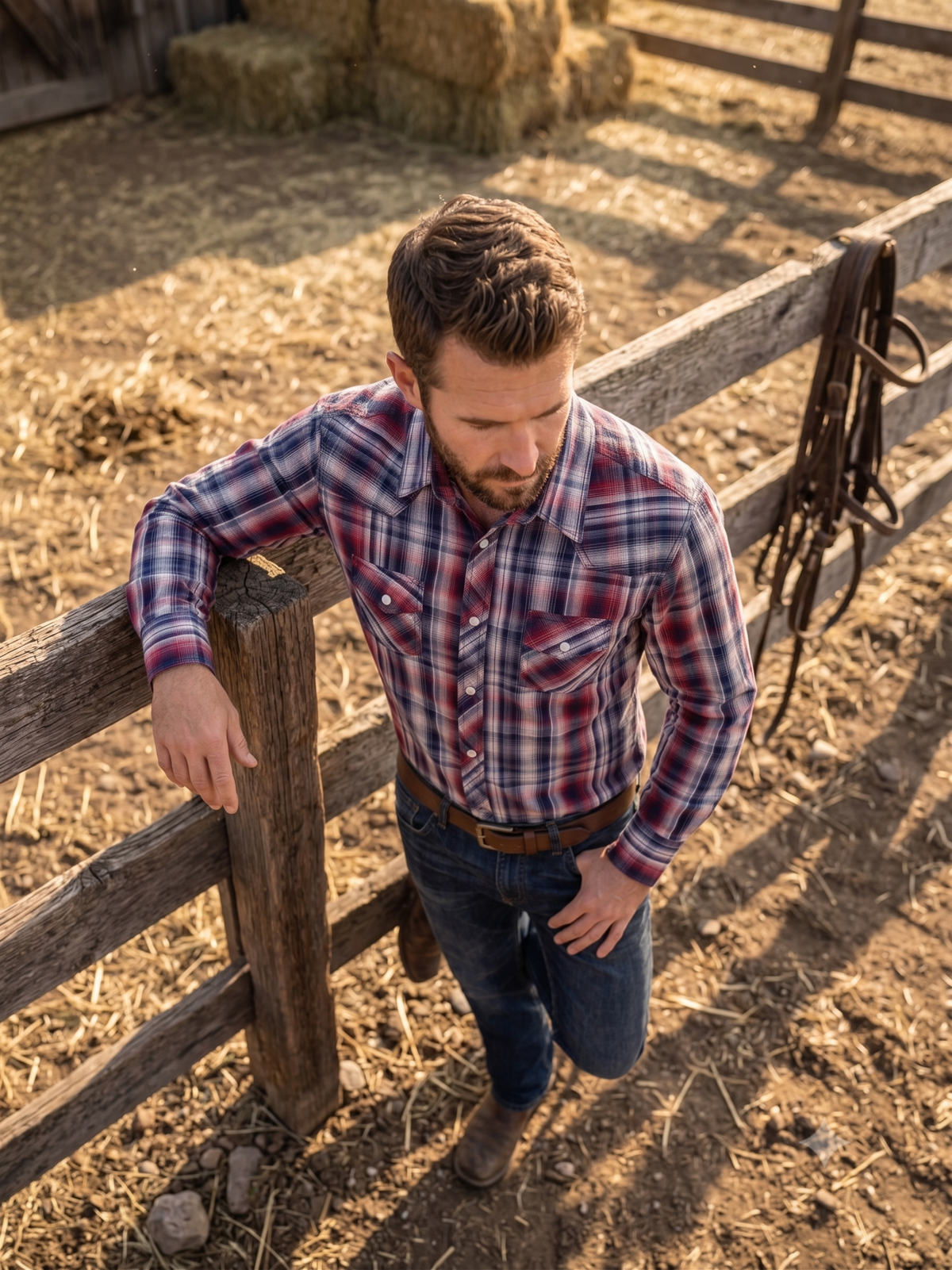 Men's Western Snap Shirt with Stretch | Style MP-26901