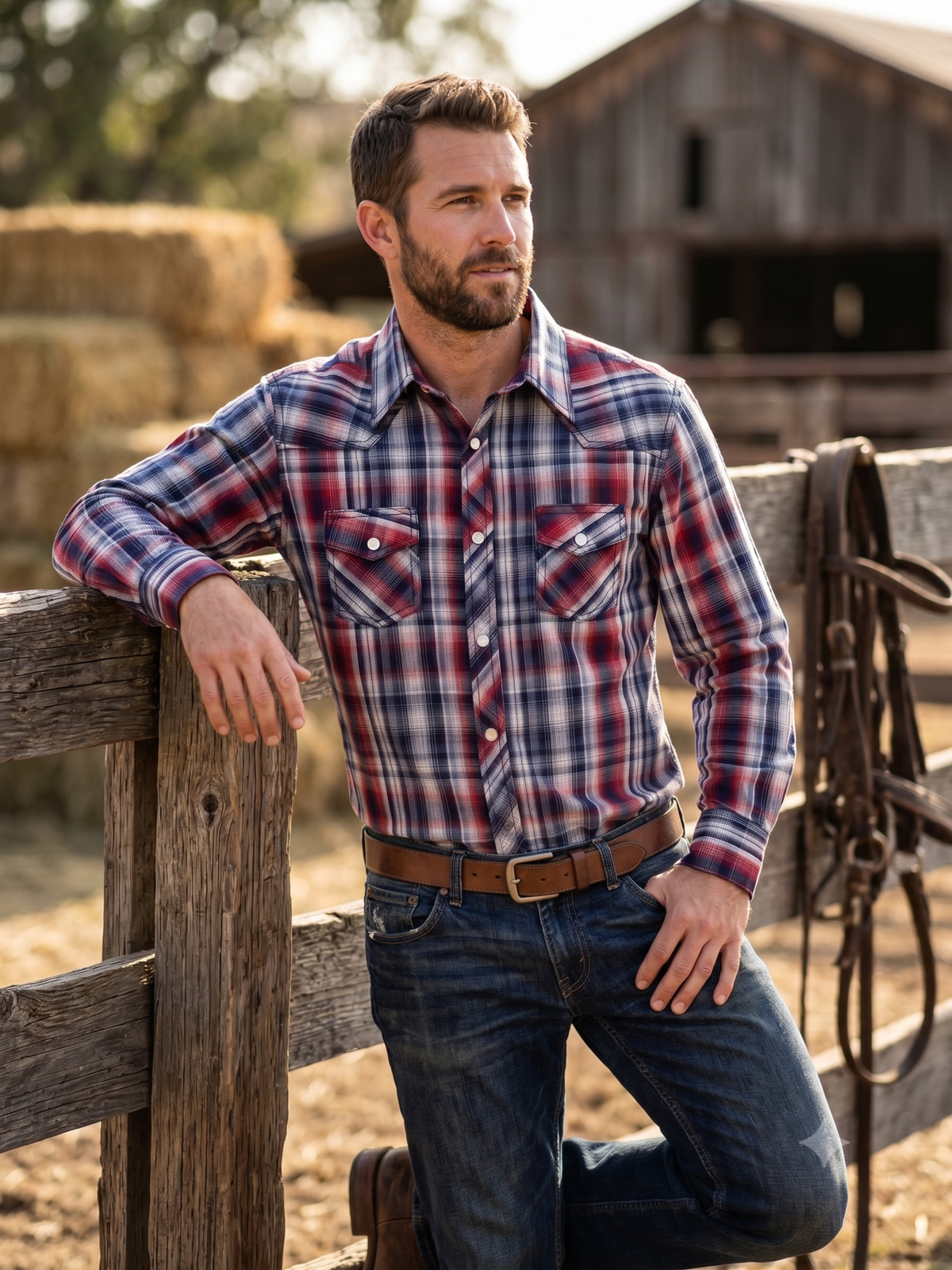 Men's Western Snap Shirt with Stretch | Style MP-26901