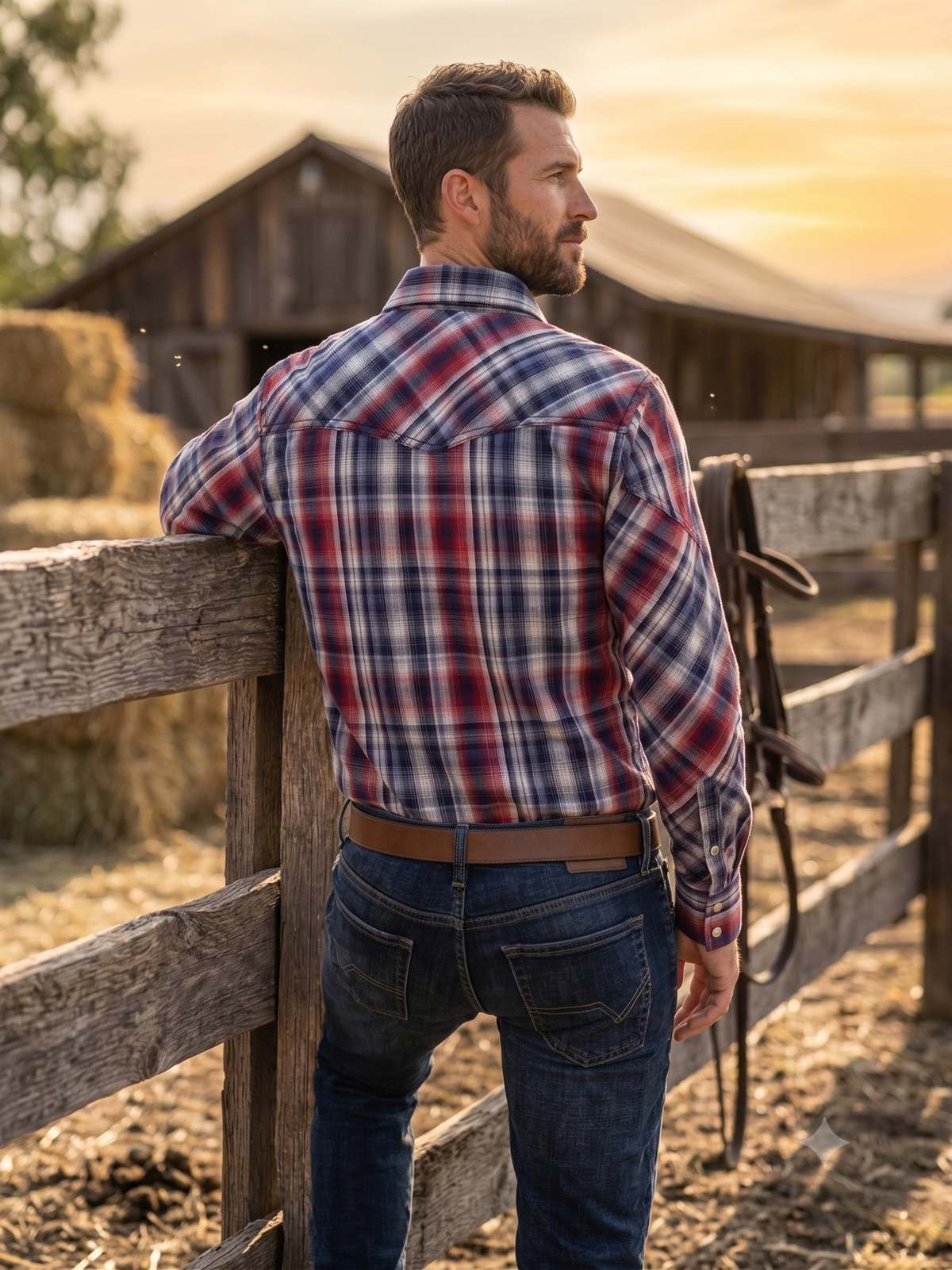Men's Western Snap Shirt with Stretch | Style MP-26901