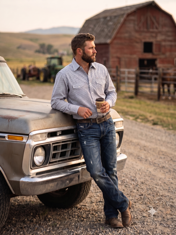 Men's Western Snap Shirt with Stretch | Style MS-3005