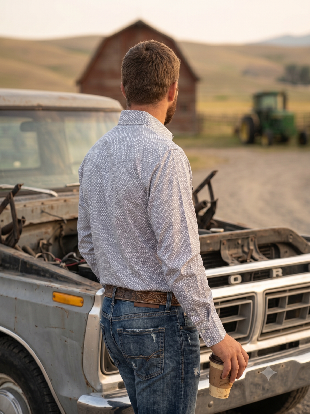 Men's Western Snap Shirt with Stretch | Style MS-3005