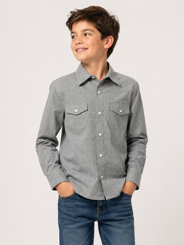 Boys' Western Snap Shirt with Stretch | Style BS-3008
