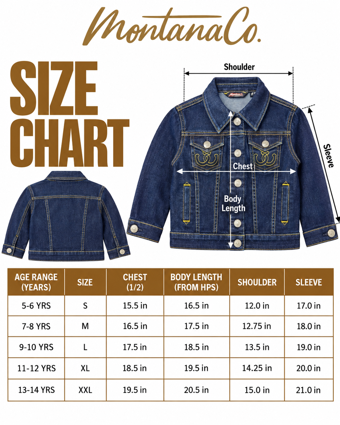 Kids' Classic Denim Jacket | Style MCGJKTRC-2-DW
