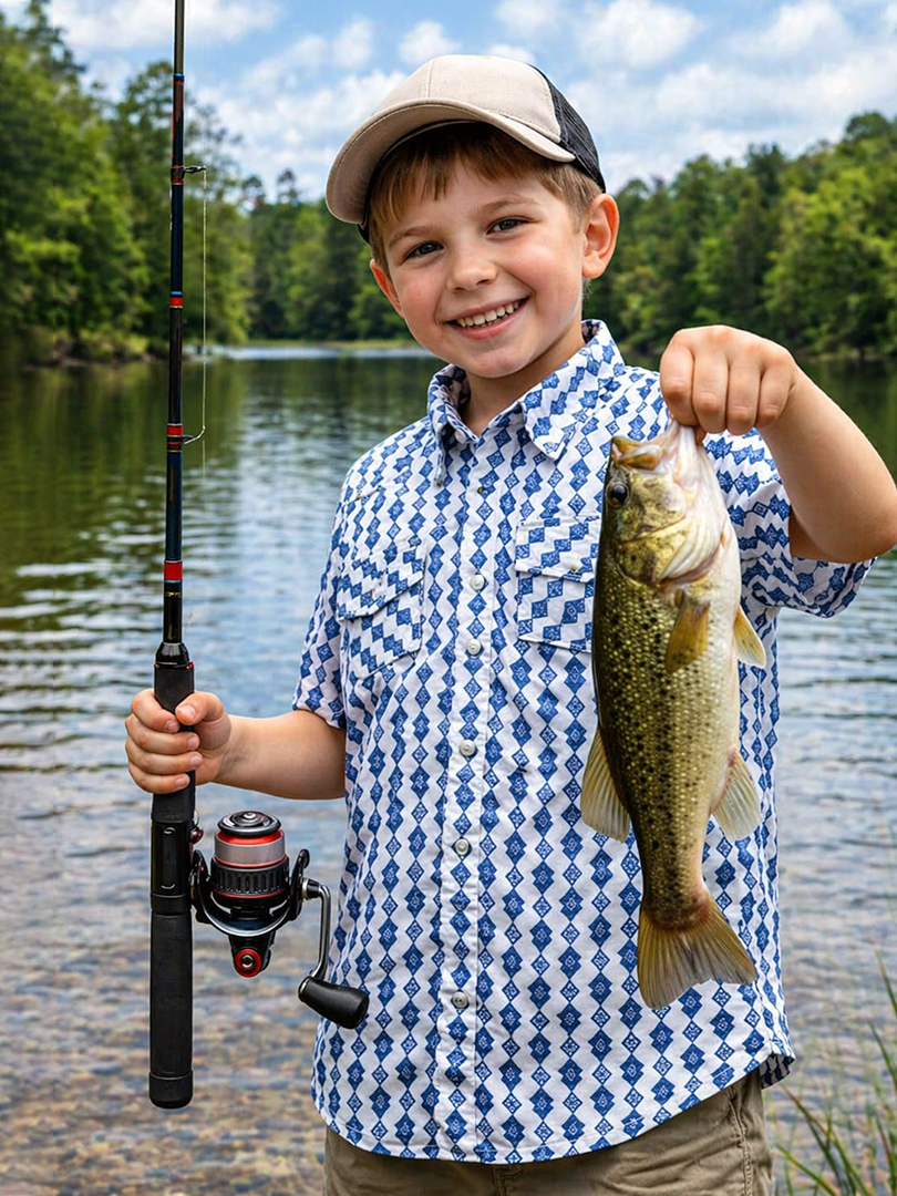 Boys Western Fishing shirts with Snaps.B-F-19