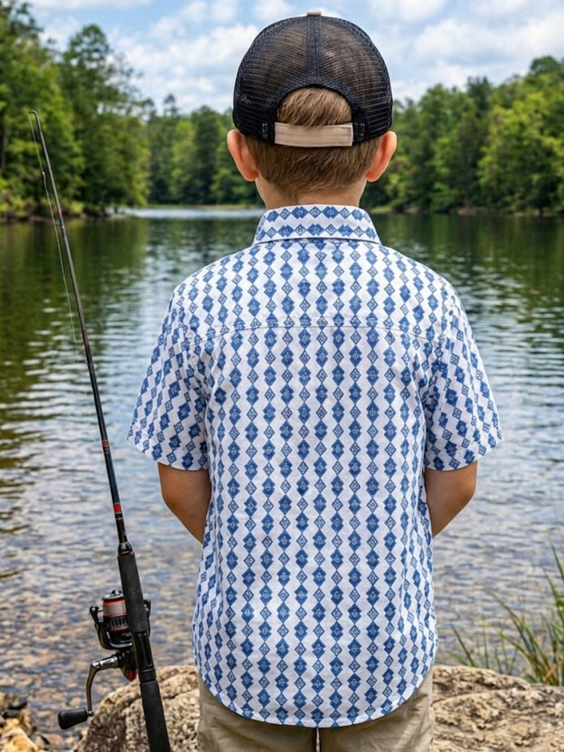 Boys Western Fishing shirts with Snaps.B-F-19