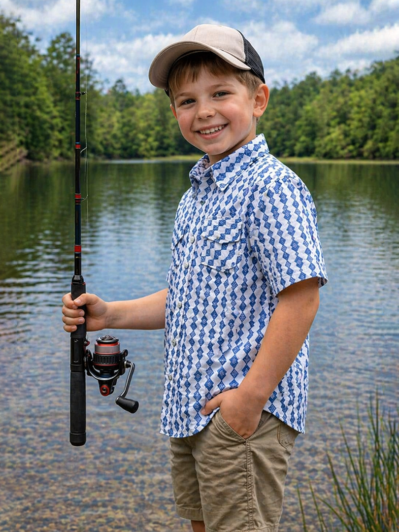 Boys Western Fishing shirts with Snaps.B-F-19