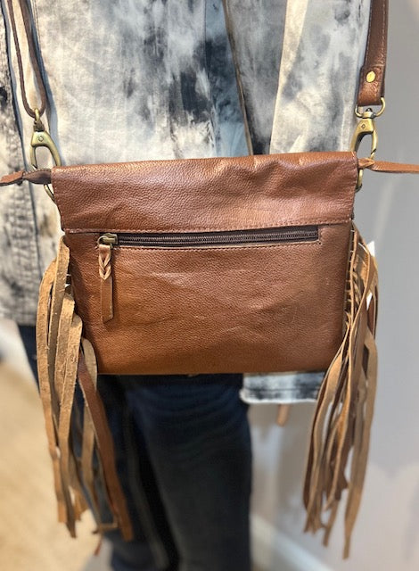 Western Crossbody Bag With Fringes T-1313