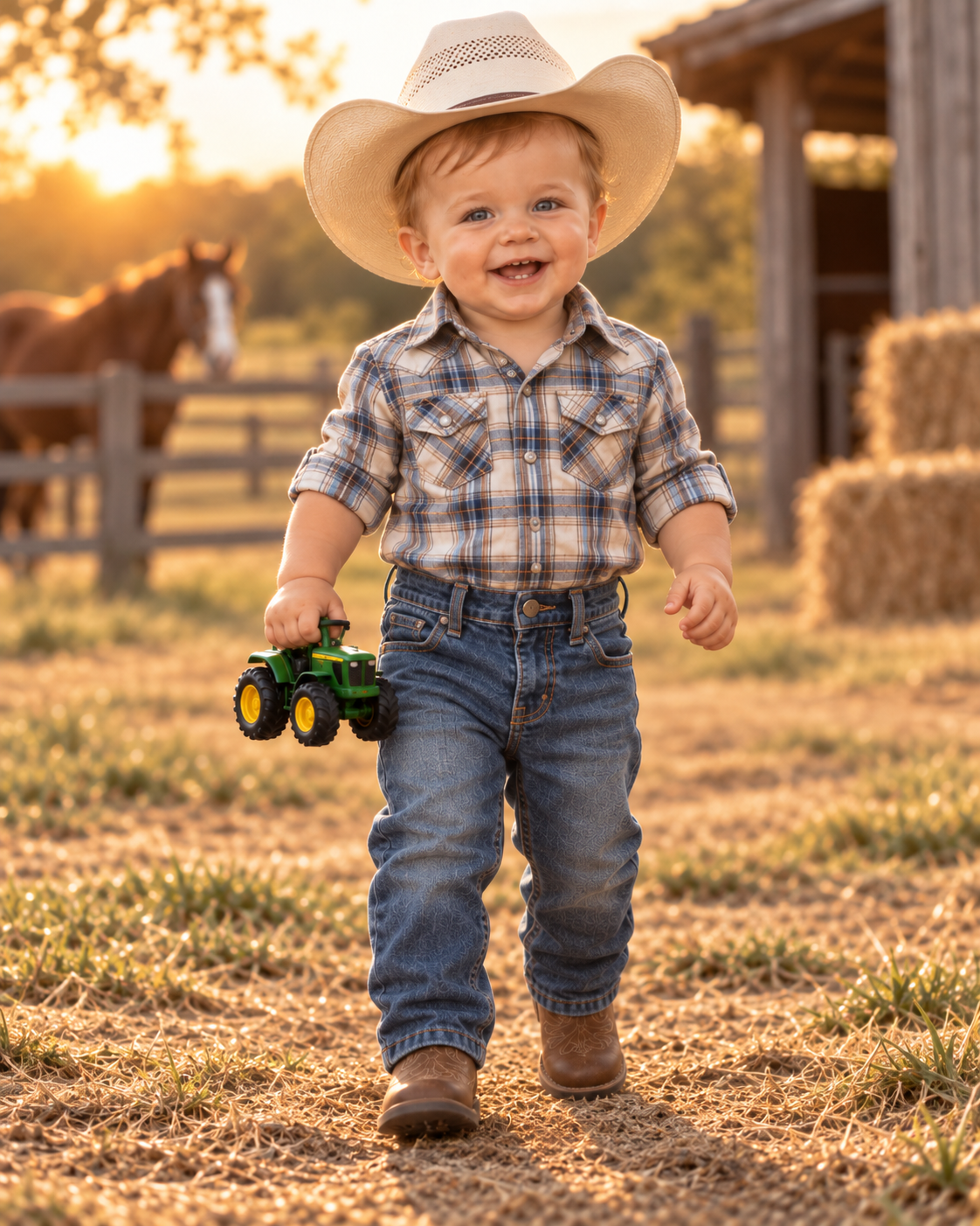 Toddler Western Stretch Jeans | T-BJ-509