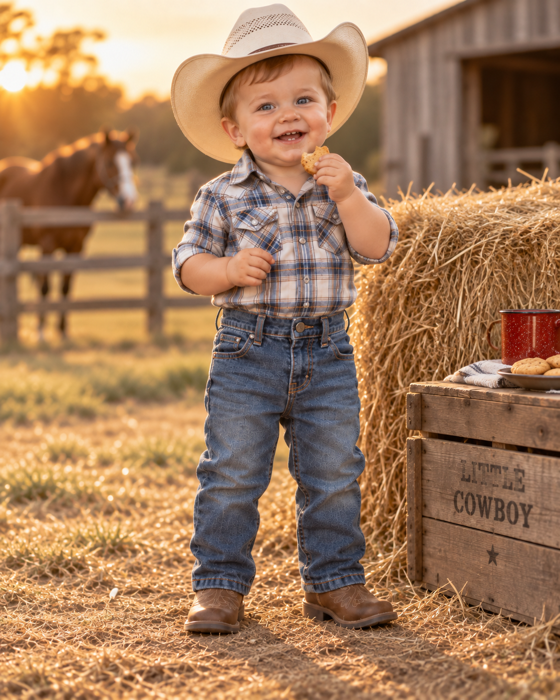 Toddler Western Stretch Jeans | T-BJ-509