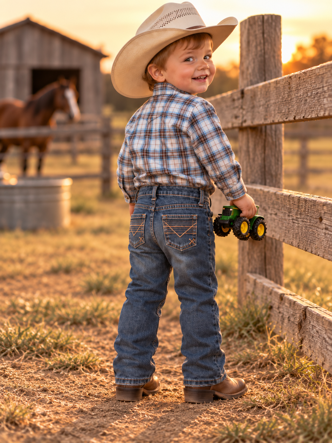 Toddler Western Stretch Jeans | T-BJ-509