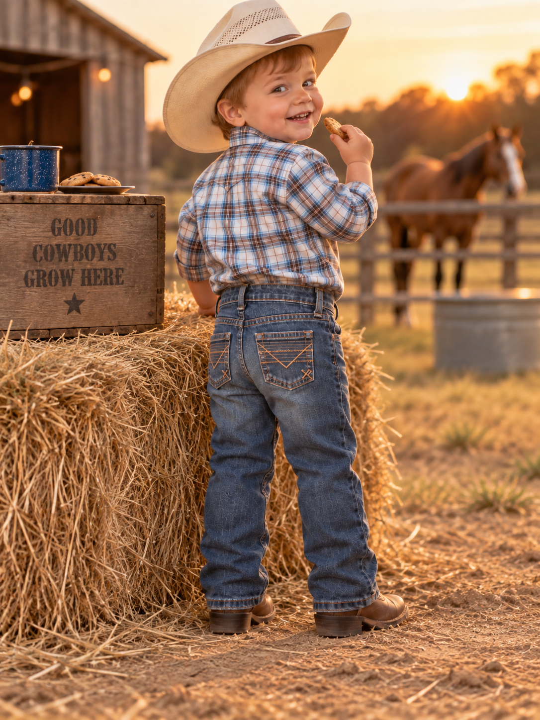 Toddler Western Stretch Jeans | T-BJ-509