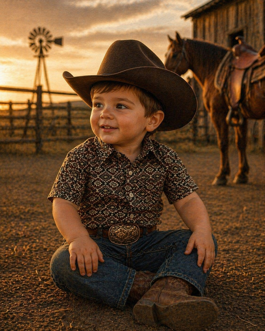 TODDLER WESTERN POLO. T-POLO-04