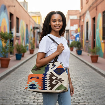 Southwestern Woven Tote Bag