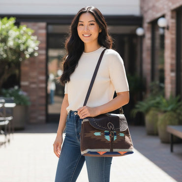 Crossbody Laptop Bag- Genuine Leather & Secure Closure