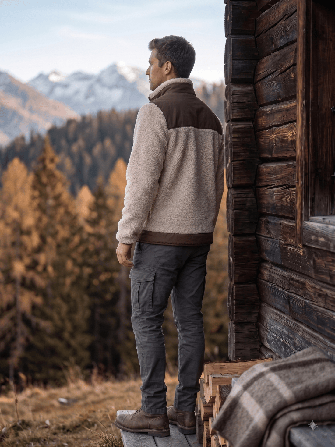 Men's Sherpa Full-Zip Jacket | Style YO23006CRCH