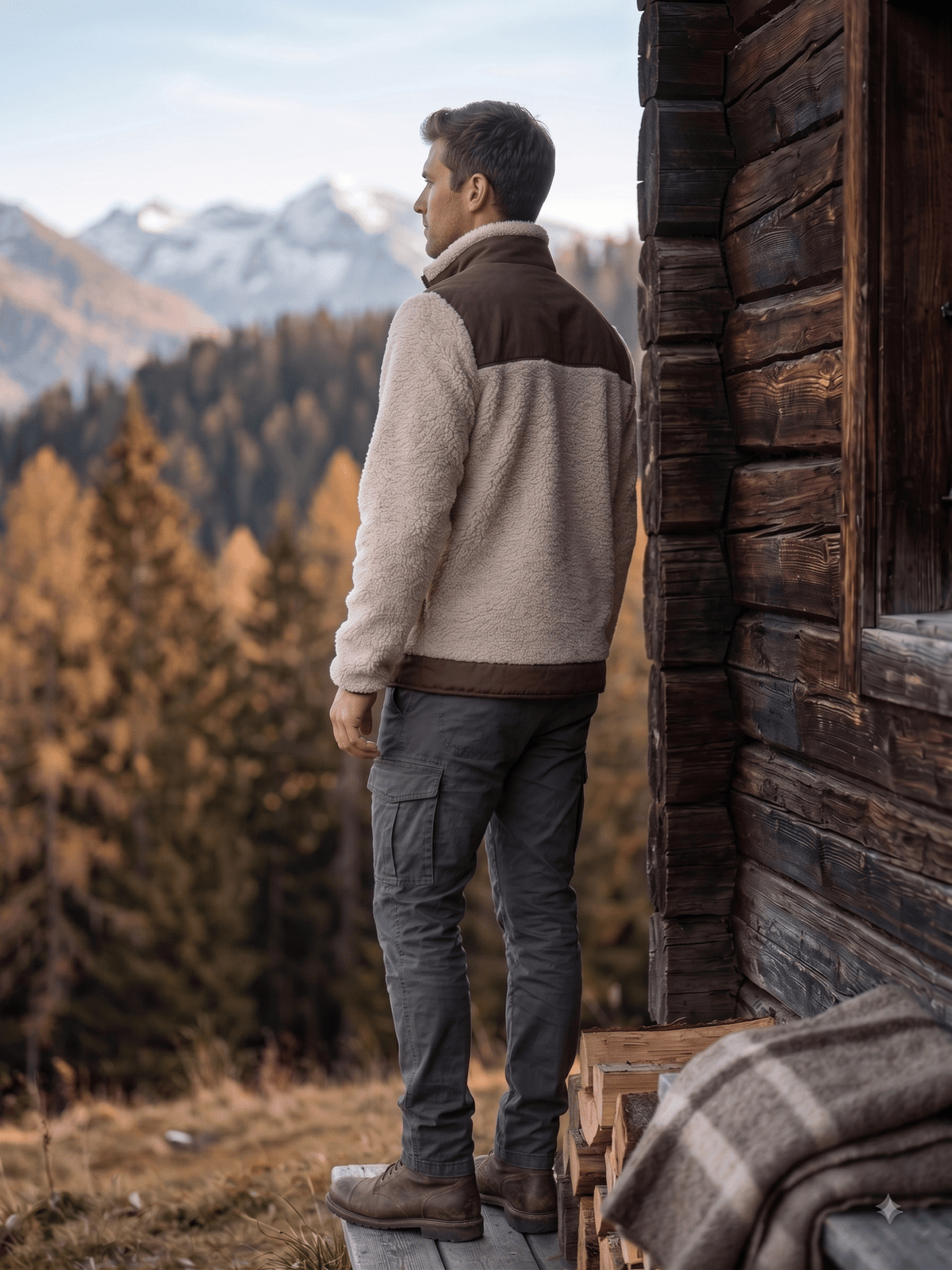 Men's Sherpa Full-Zip Jacket | Style YO23006CRCH