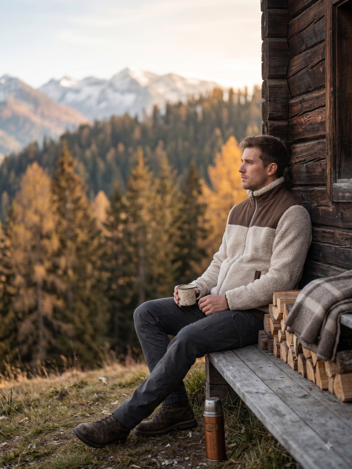 Men's Sherpa Full-Zip Jacket | Style YO23006CRCH