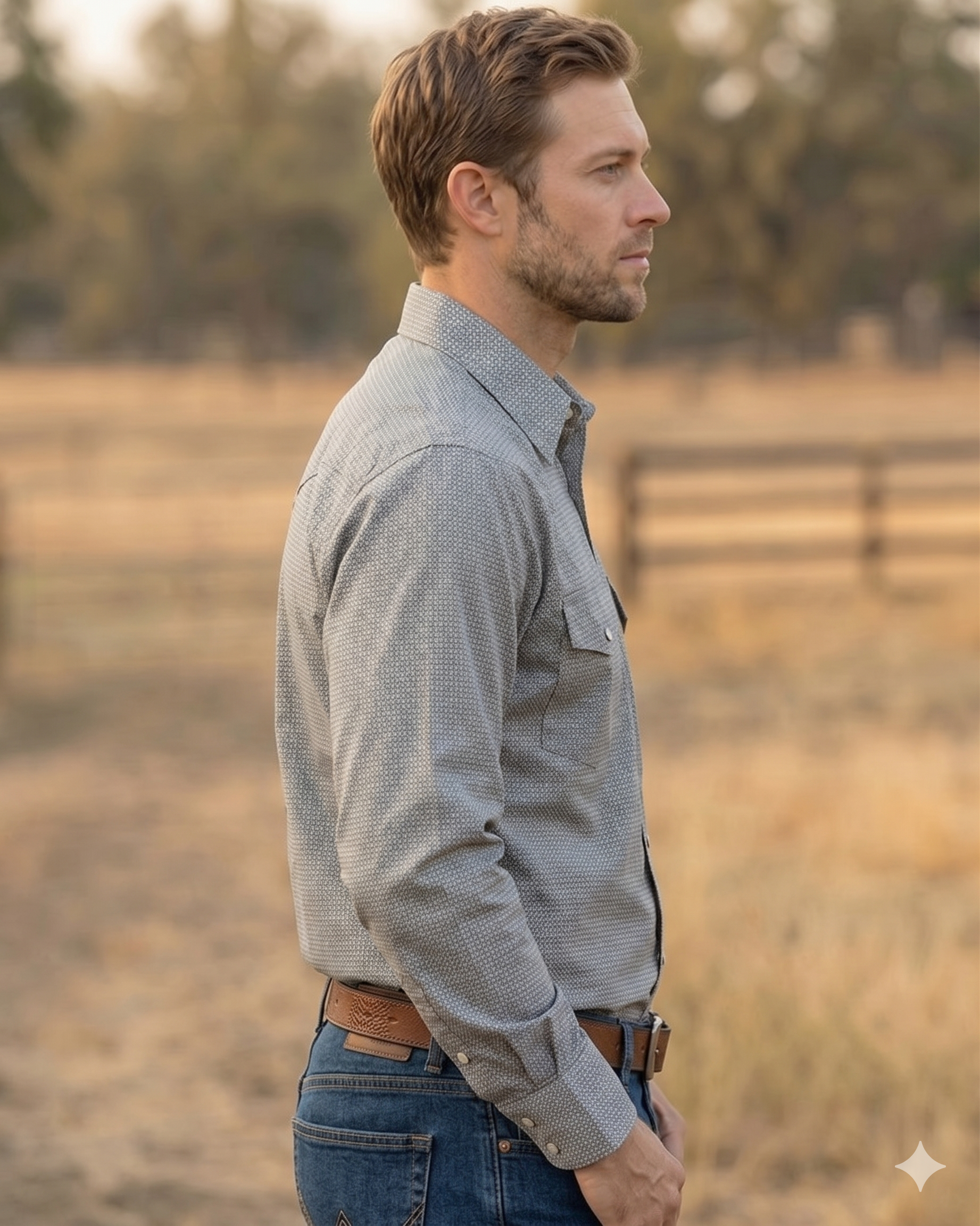 Men's Premium Cotton Western Snaps Long Sleeves Shirts.ML-2609
