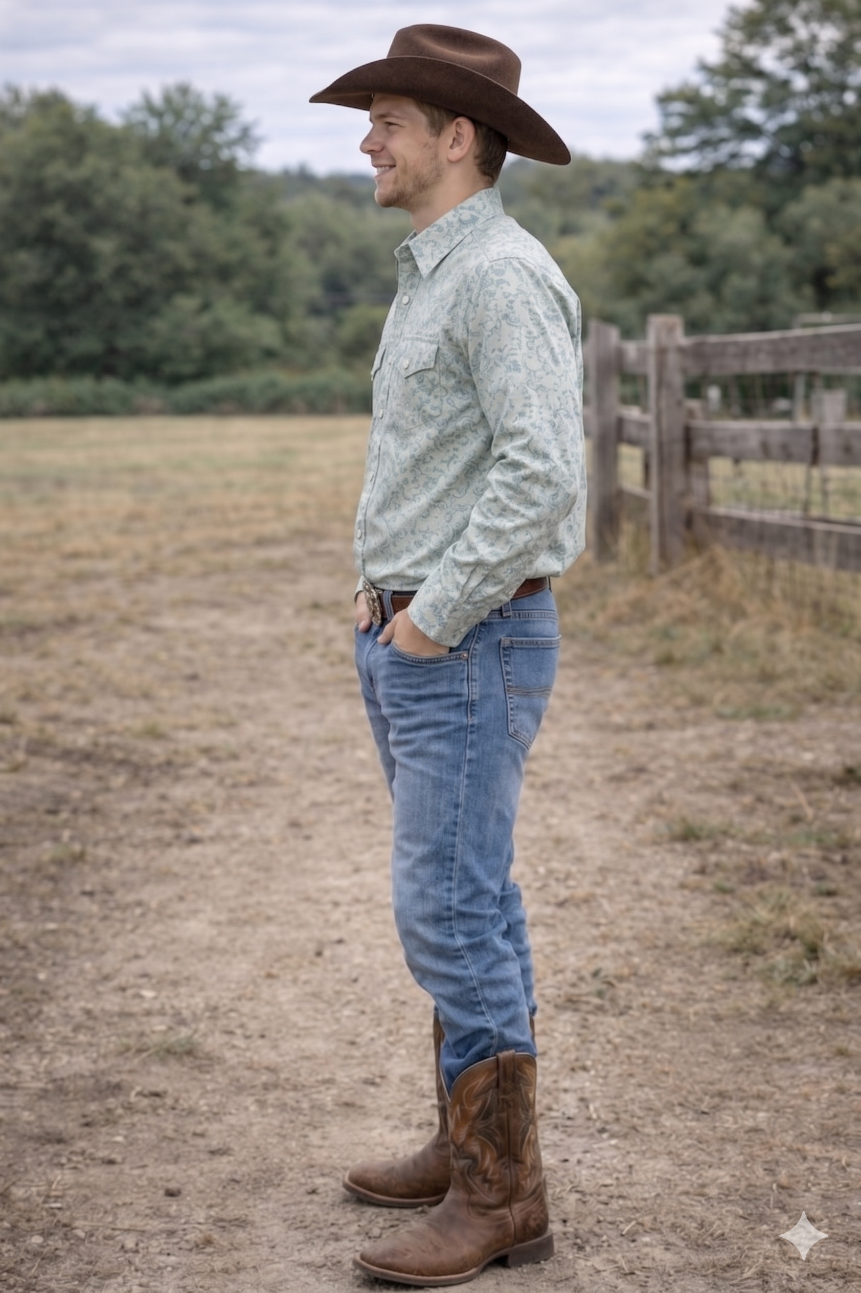 Men's Premium Cotton Western Snaps Long Sleeves Shirts with Stretch.ML-2611