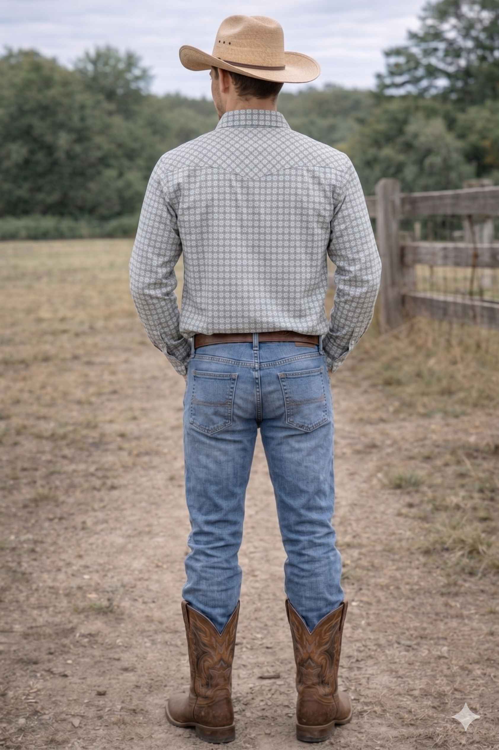 Men's Premium Cotton Western Snaps Long Sleeves Shirts with Stretch.ML-2612