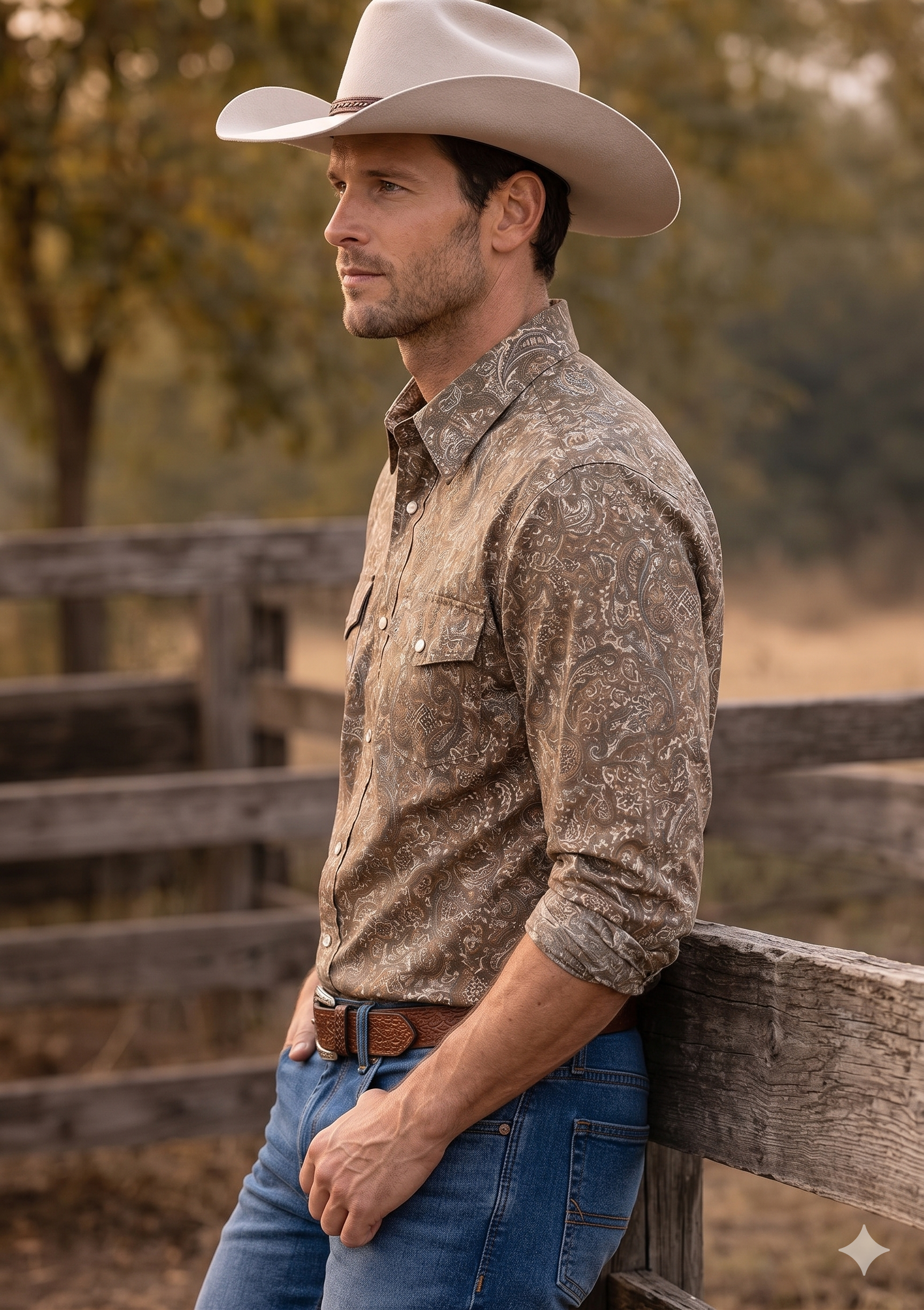 Men's Premium Cotton Western Snaps Long Sleeves Shirts.ML-2614
