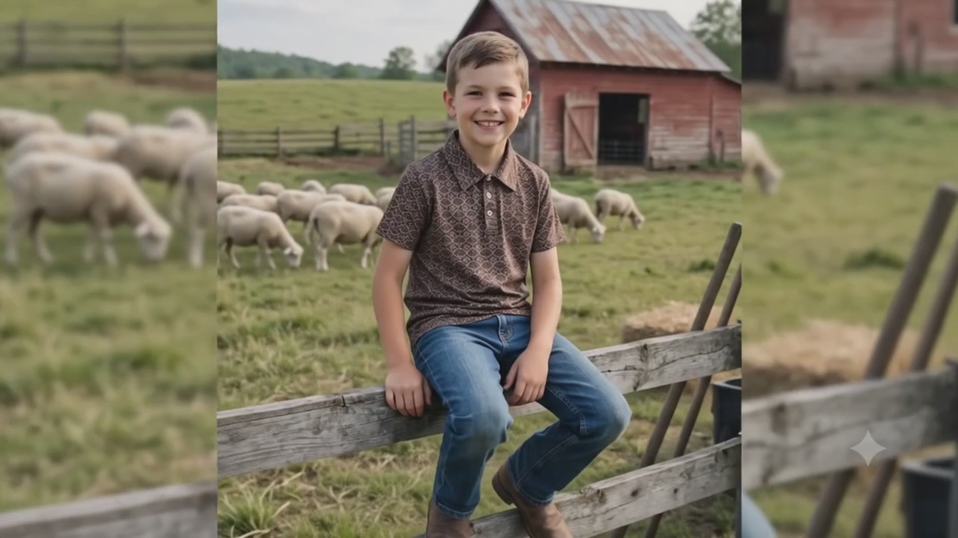 Boys' Western Knit Polo with Snaps | Style ATW-04