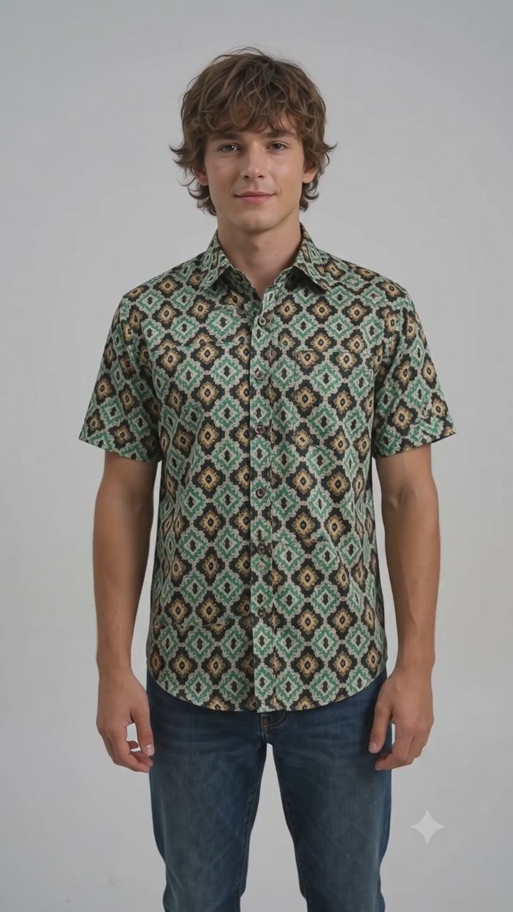 Boys' Western Knit Polo with Snaps | Style ATWB-POLO-11
