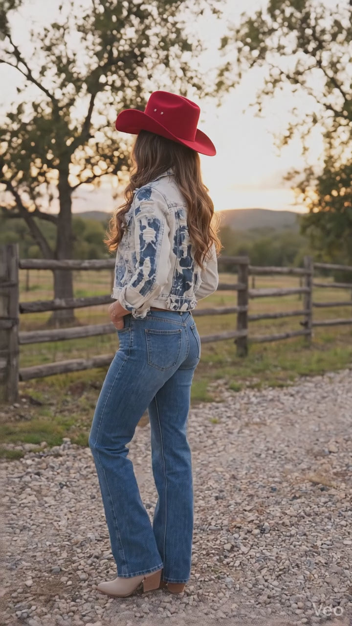 LADIES WESTERN DENIM JACKET-DNMPRT-4