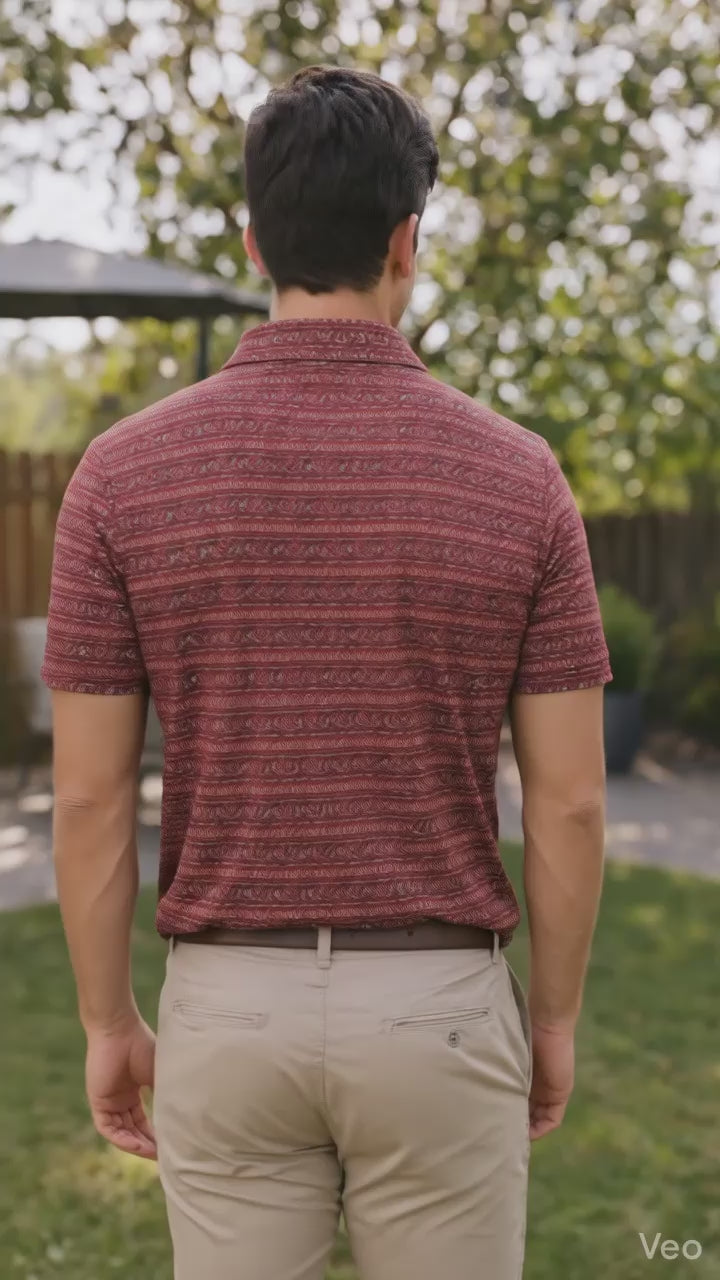 Men's Western Knit Polo with Snaps.MP-204