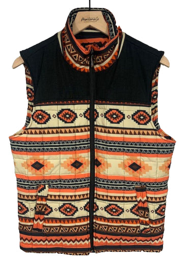 Men's Western Aztec Puffer Vest (A221101A)