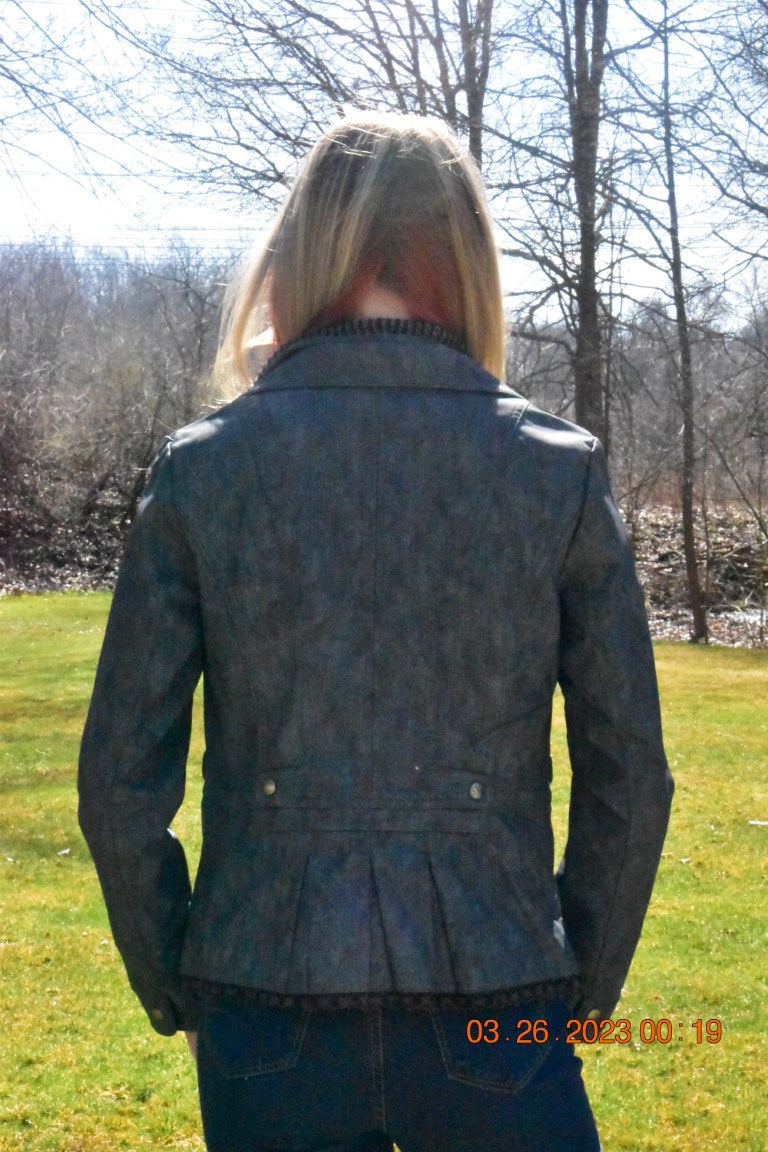 Women's Faux leather Jacket-BF1701-SPRU