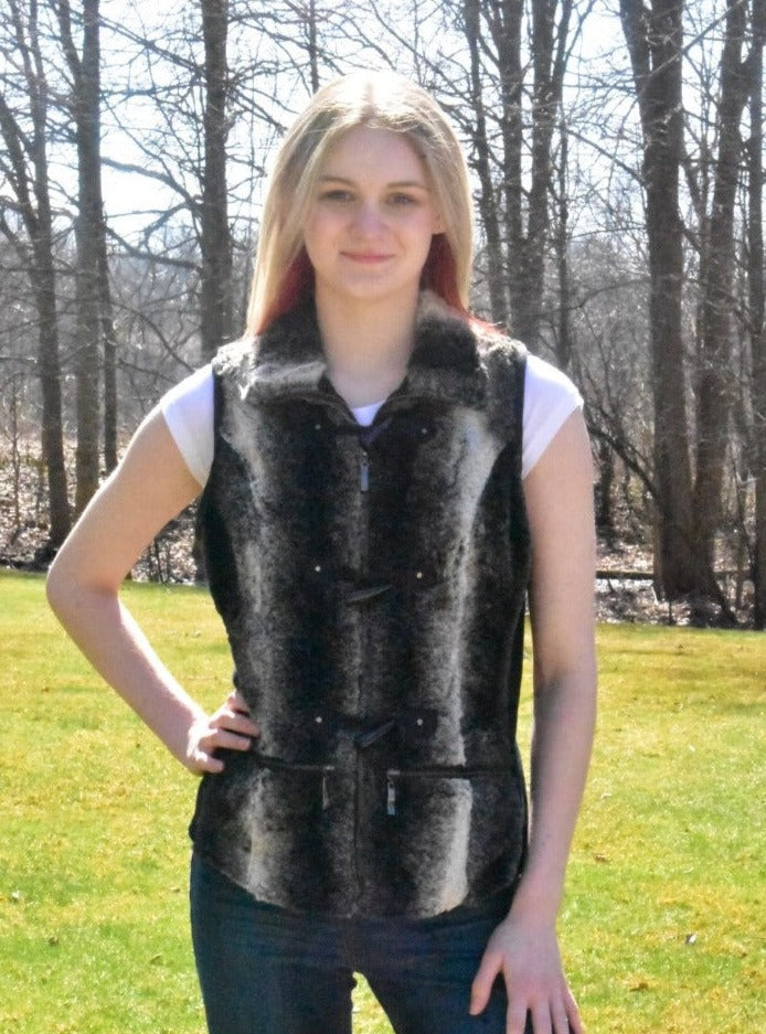 Women's Faux Fur Vest - (FF18450)