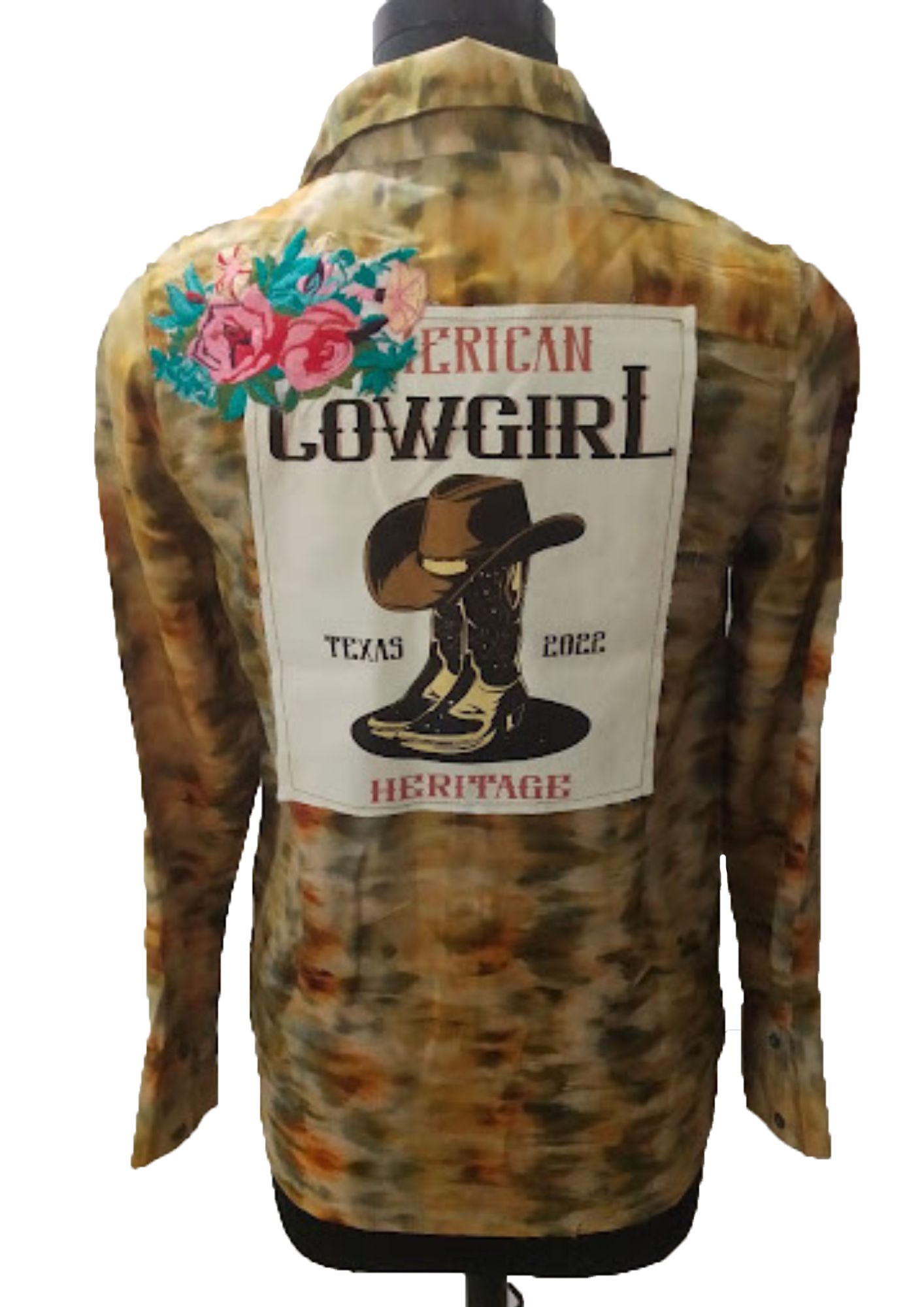 American Cowgirl Patch Shirt - Brown (IN22512)